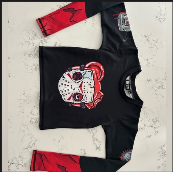 Scummy Bears Figure T.G.I.F. horror queen athleisure stretch top! - Picture 9 of 10